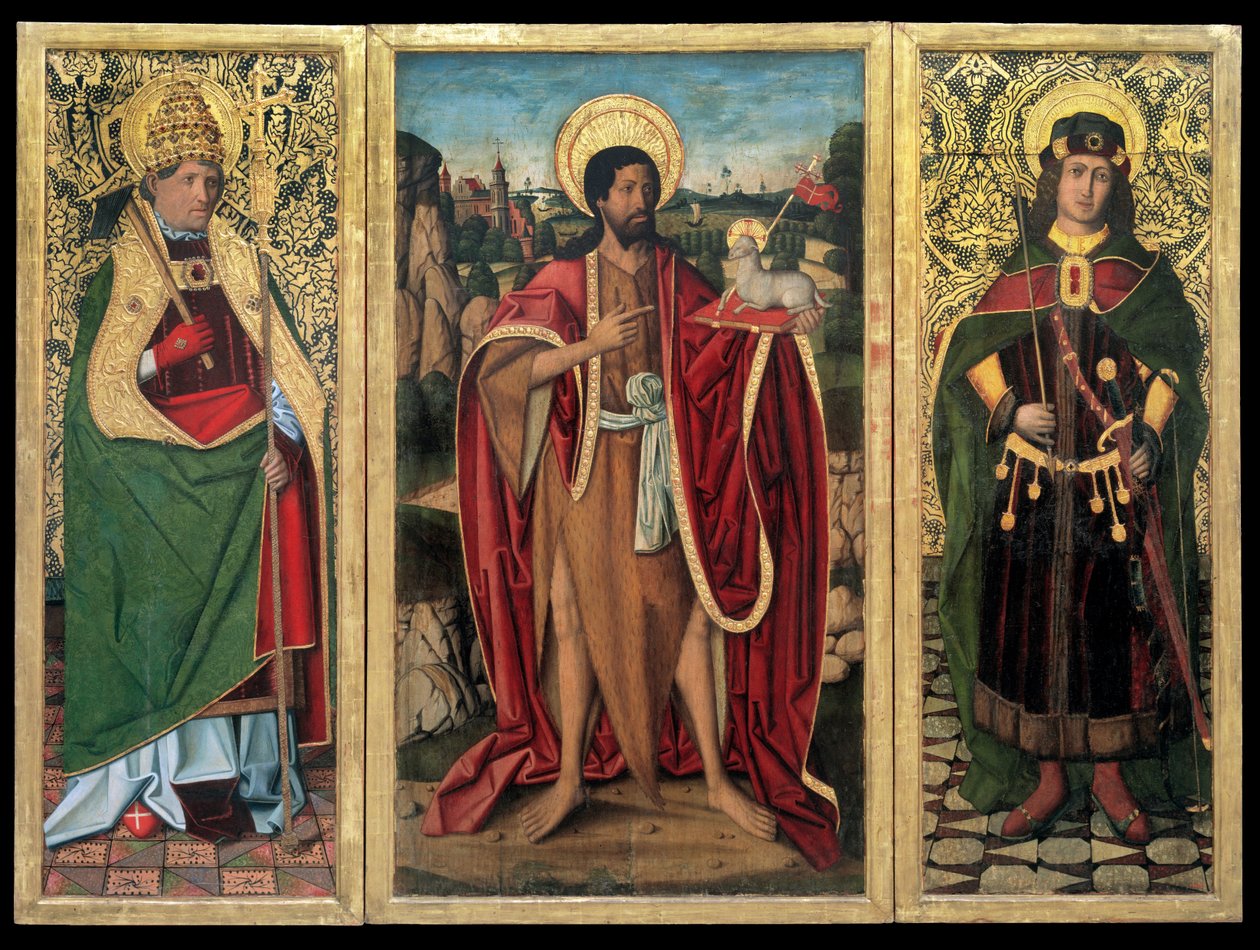 Sint Johannes de Doper, Sint Fabianus en Sint Sebastiaan door Miguel Ximénez