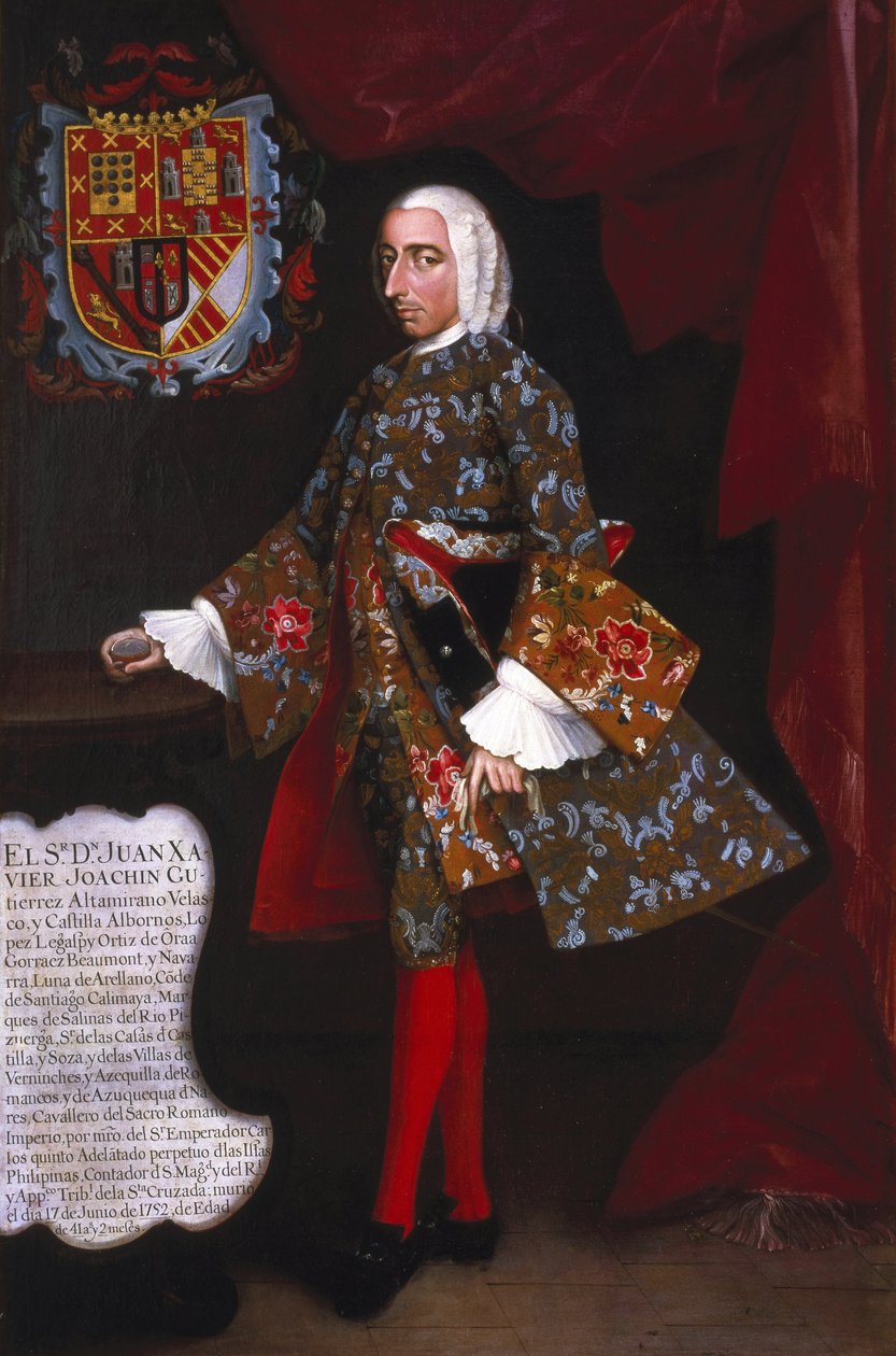 Don Juan Xavier Joachín Gutiérrez Altamirano Velasco door Miguel Cabrera