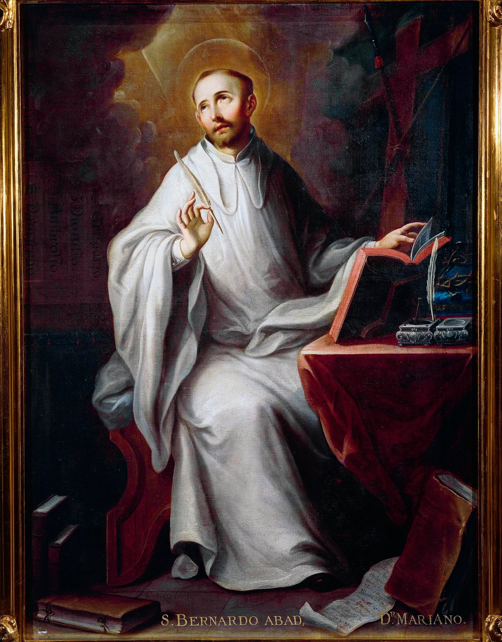 Afbeelding van Sint Bernard van Clairvaux door Miguel Cabrera