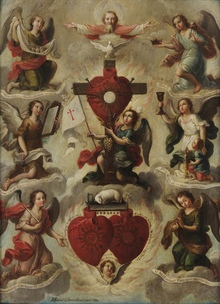 Engels: Allegorie van de Heilige Eucharistie door Miguel Cabrera