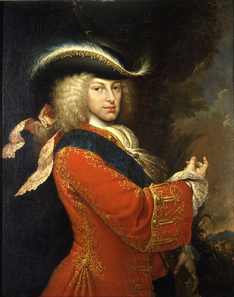 Filips V in jachtkostuum door Miguel Jacinto Meléndez