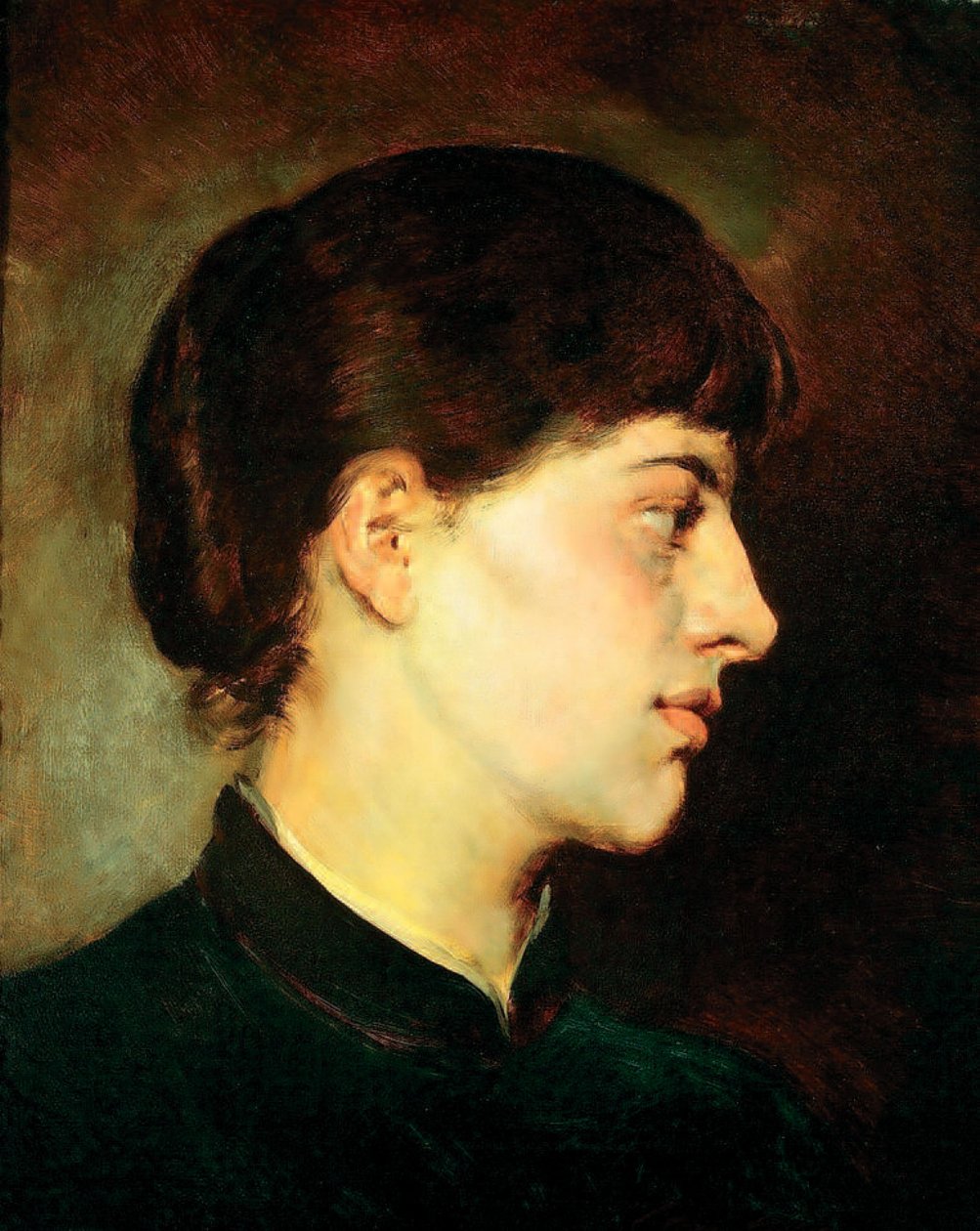 Vrouwelijk portret door Mihály Munkácsy