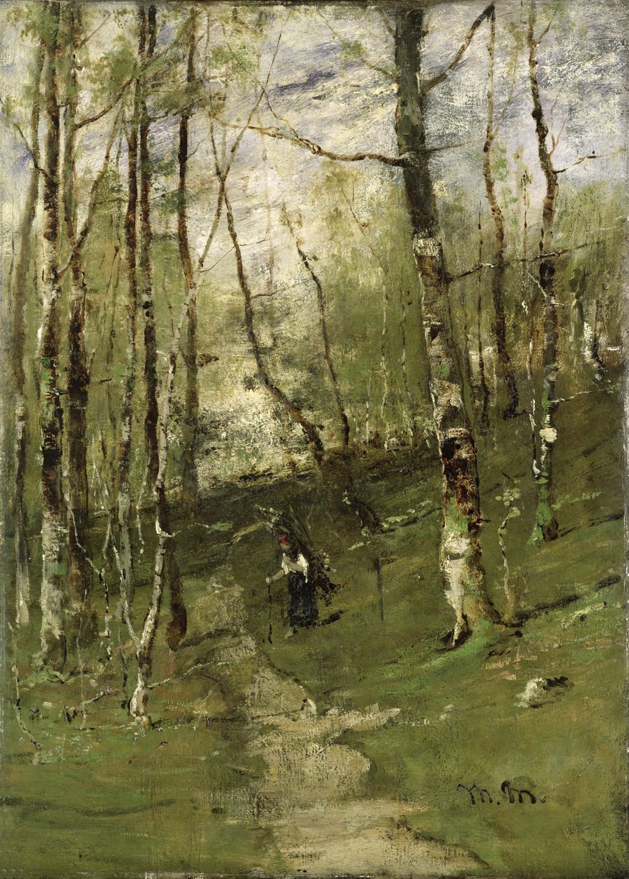 In de Barbizon-bossen in 1875 door Mihály Munkácsy