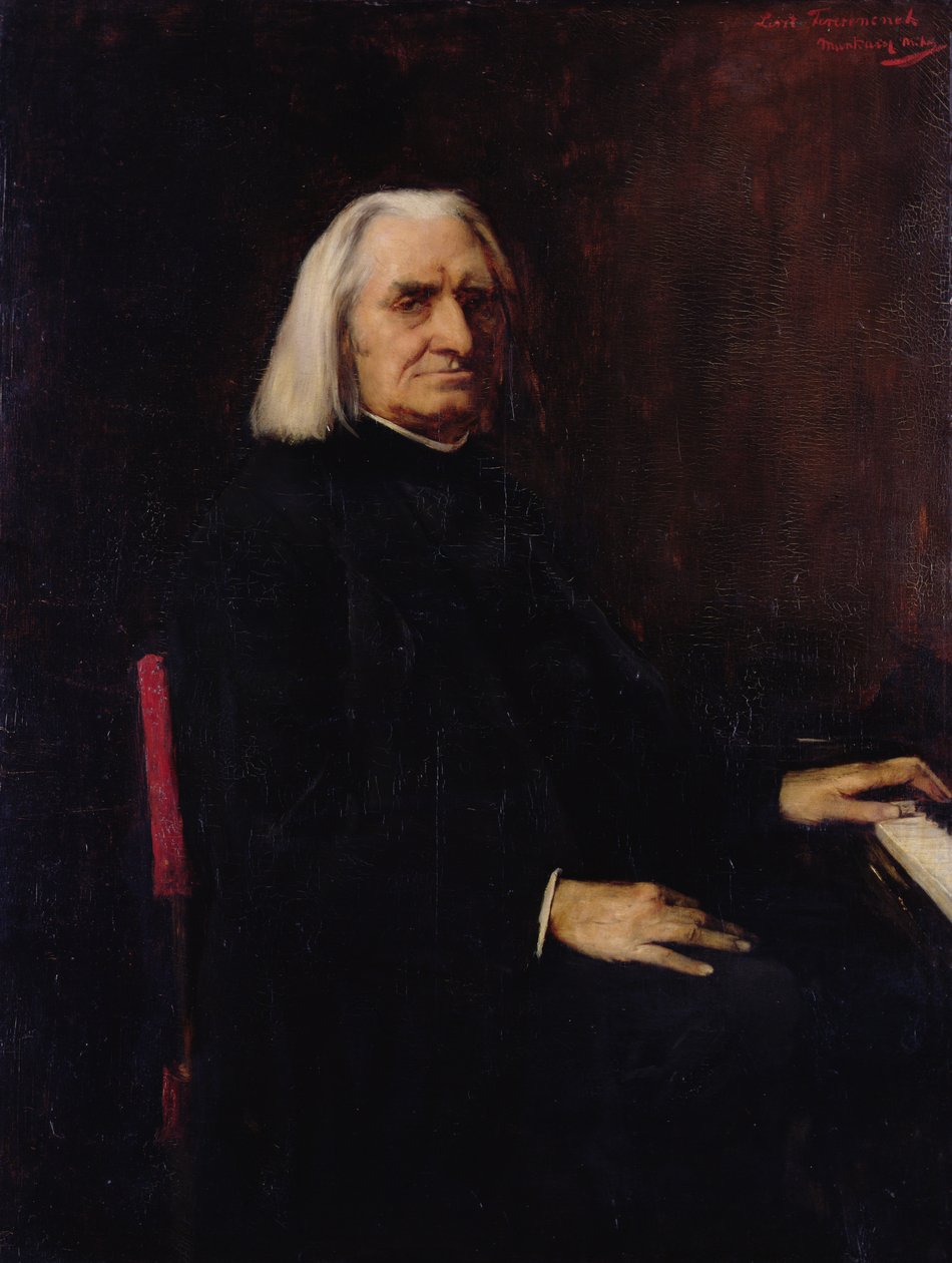 Portret van Franz Liszt (1811-86) 1886 door Mihály Munkácsy