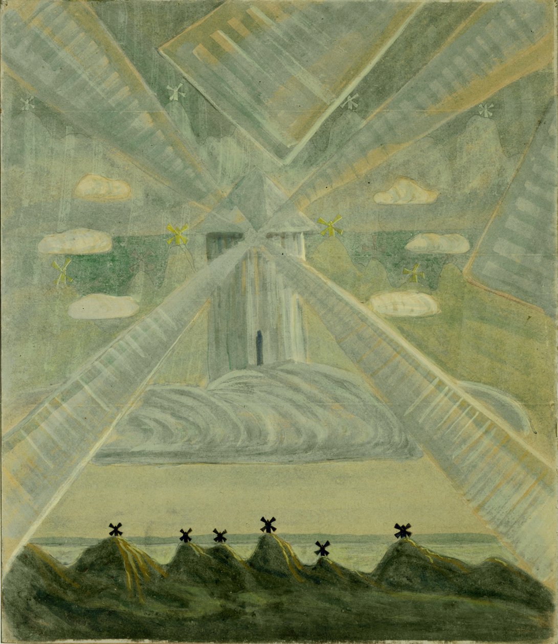 Andante Sonata II, 1907 door Mikalojus Konstantinas Čiurlionis