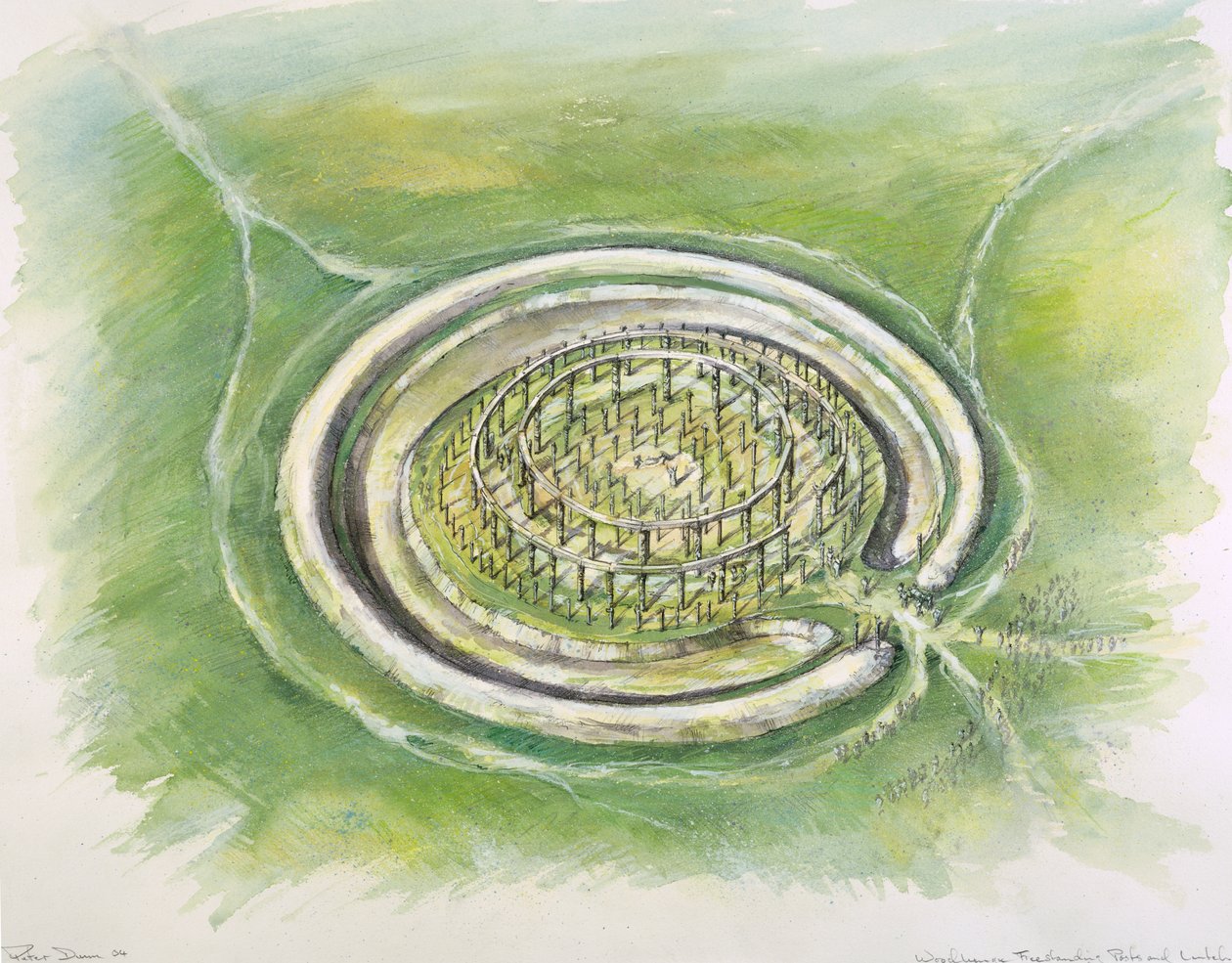 Woodhenge, ca. 25e eeuw v.Chr. door Mike Seaforth