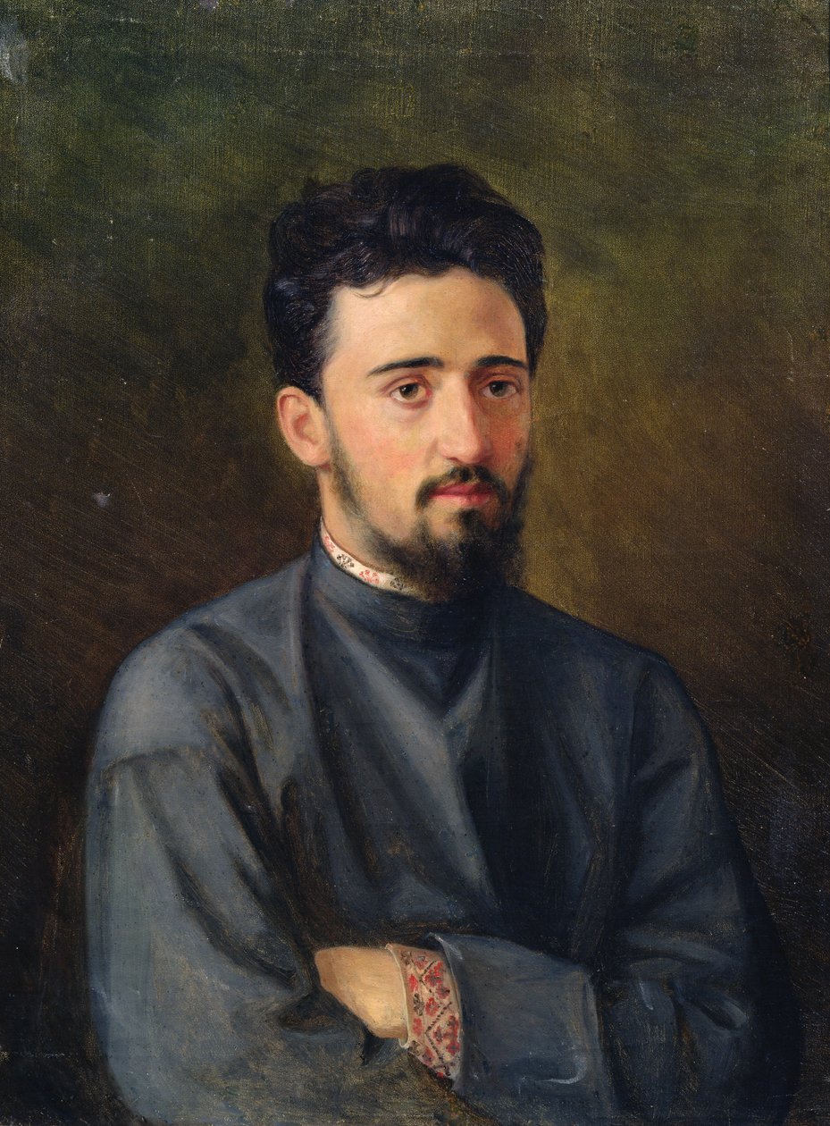 Portret van Vsevolod M. Garshin, 1878 door Mikhail Georgievich Malyshev