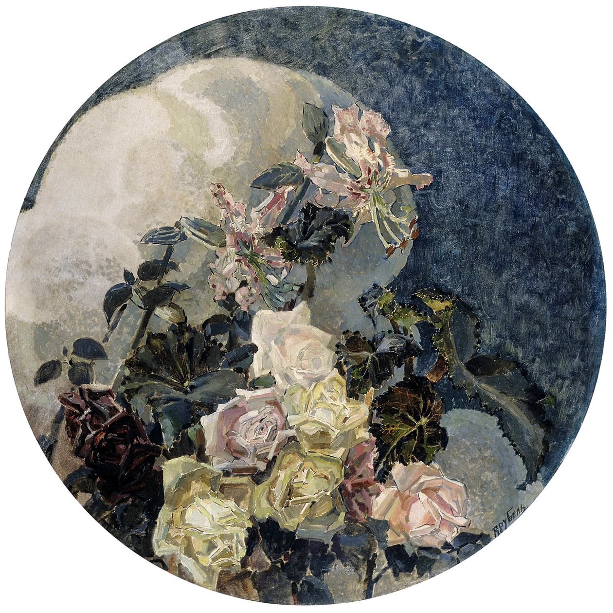 Rozen en Orchideeën, 1894 door Mikhail Aleksandrovich Vrubel