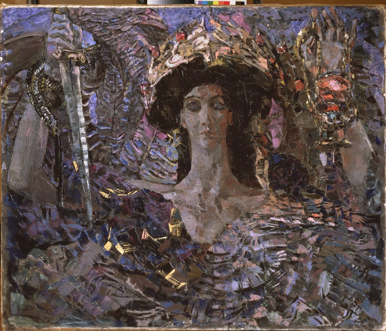Zesvleugelige Serafijn (Azrael) door Mikhail Aleksandrovich Vrubel