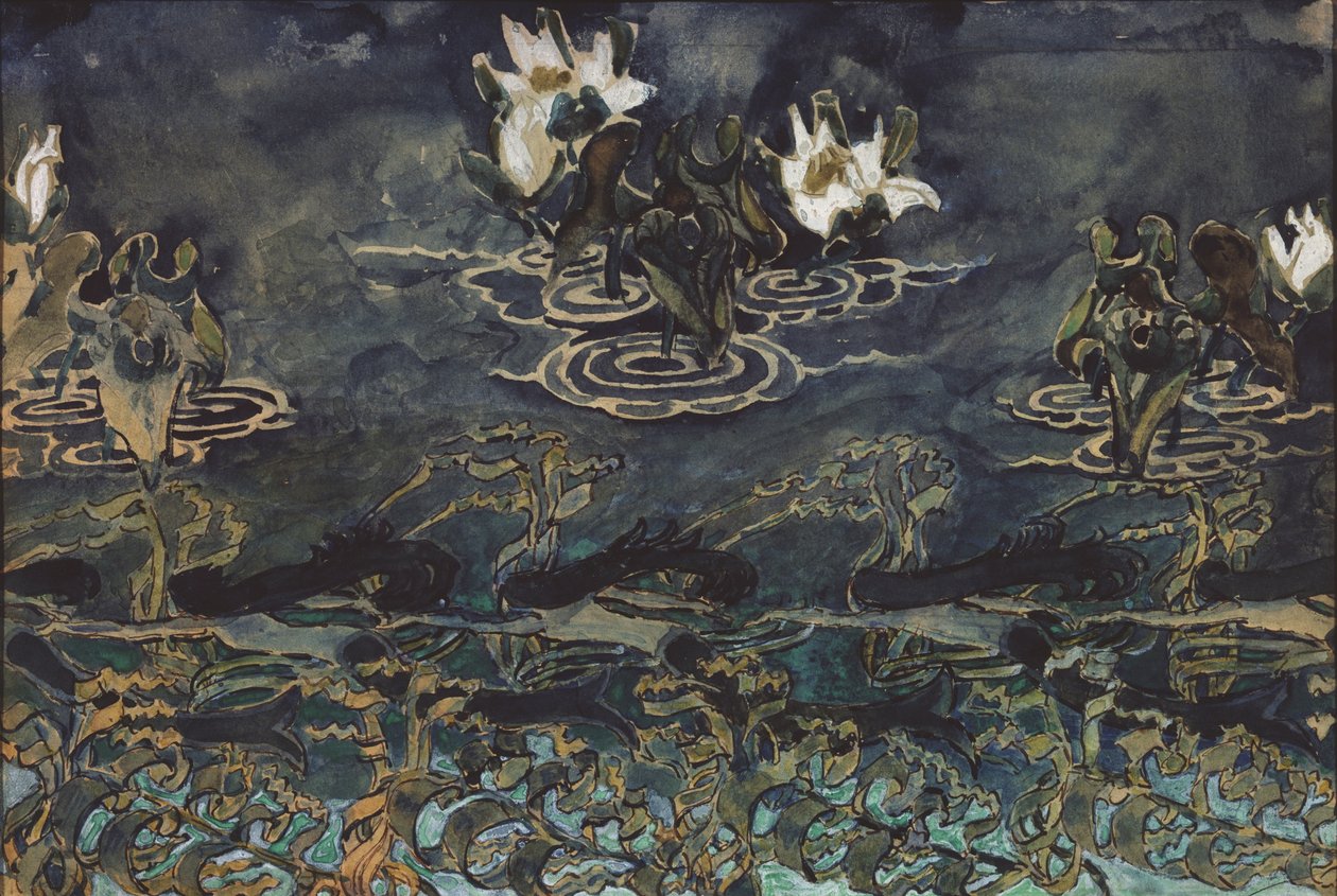 Waterlelies door Mikhail Aleksandrovich Vrubel