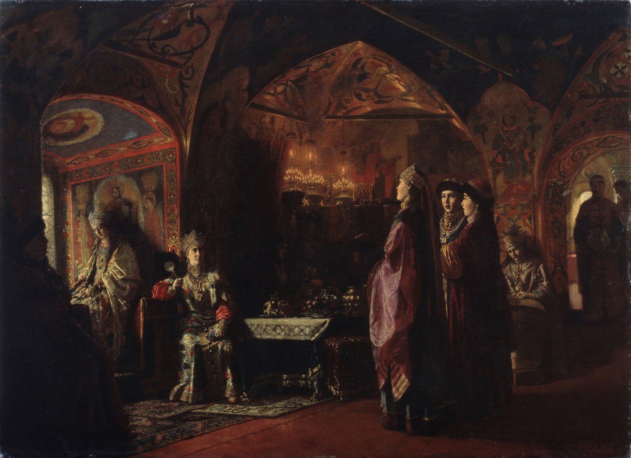 Verblijf van de tsarevna, 1878 door Mikhail Petrovich Klodt Baron