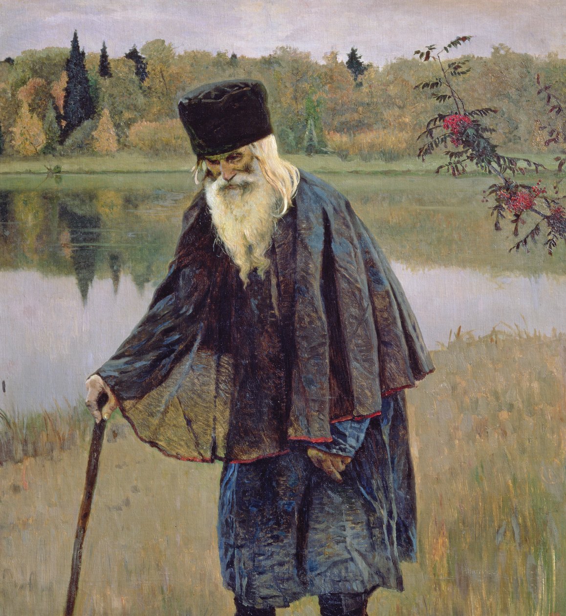 De kluizenaar, 1888 door Mikhail Vasilievich Nesterov