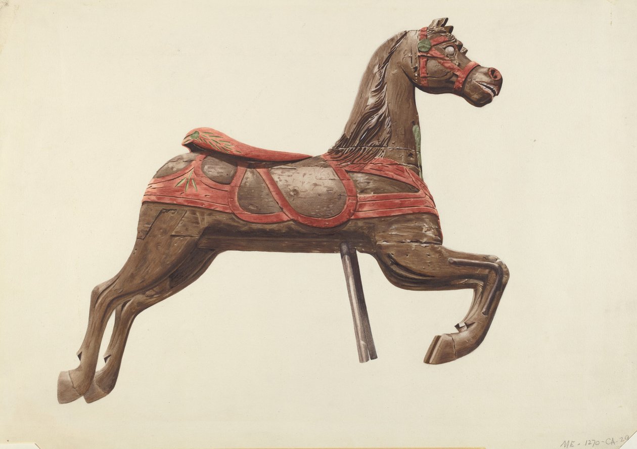 Carrouselpaard door Mildred E. Bent