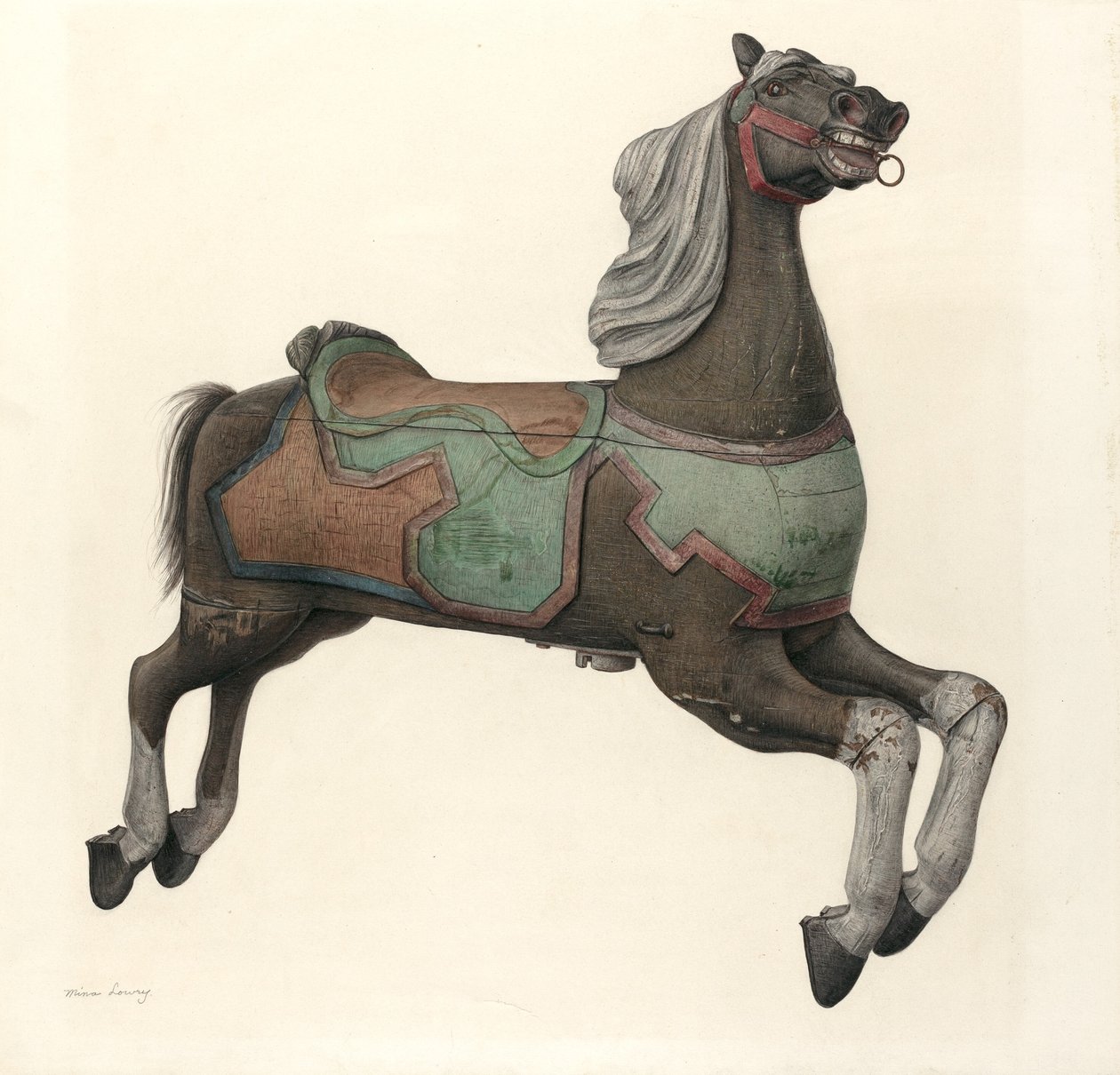 Carrouselpaard door Mina Lowry