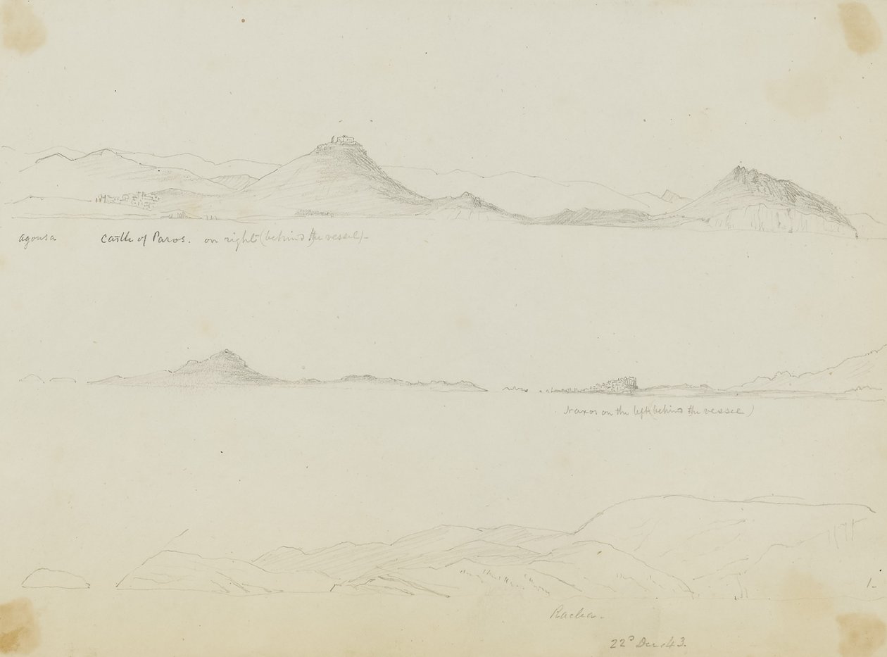 Naxos/Kasteel van Paros door Miner Kilbourne Kellogg