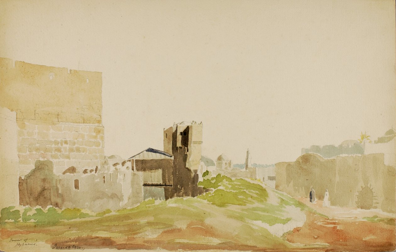Toren van Hypacus, Jeruzalem, n.d. door Miner Kilbourne Kellogg