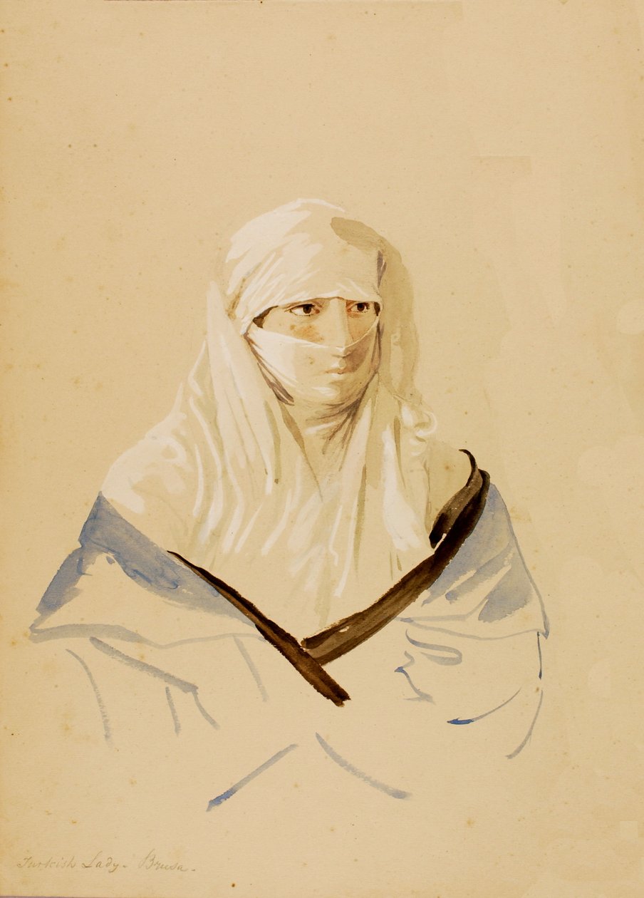 Turkse dame van Brusa, n.d. door Miner Kilbourne Kellogg