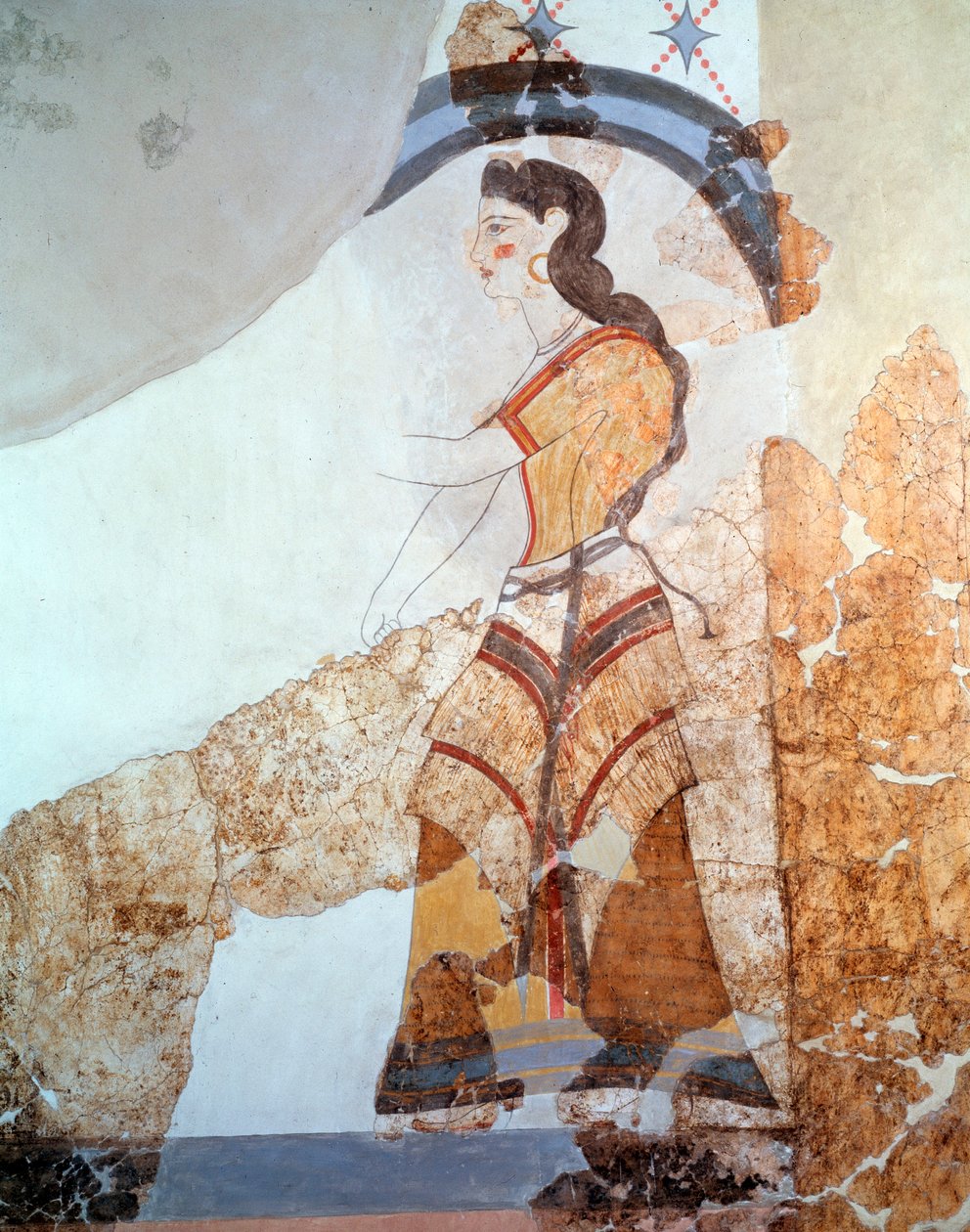 Vrouwelijke figuur (fresco) door Minoan