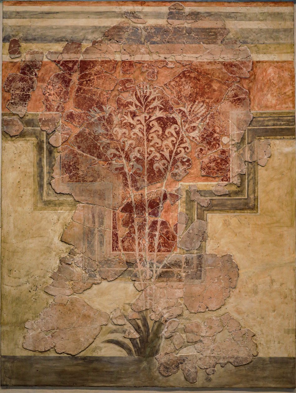 Minoïsche compositie. Paneel van de "Liliy Frescoes" door Minoan