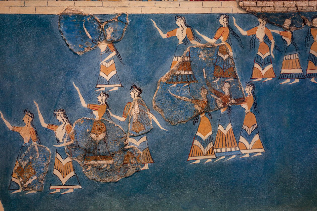Heilige Bos en Dans Fresco door Minoan