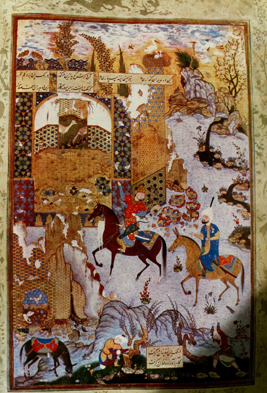 Mir Musavvir - Rechtvaardige Nushirvan en de vizier door Mir Musavvir