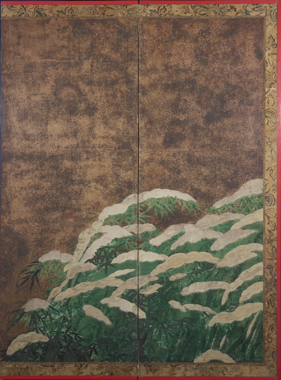 Bamboe in de sneeuw, c.1600 door Mitsuyoshi Tosa