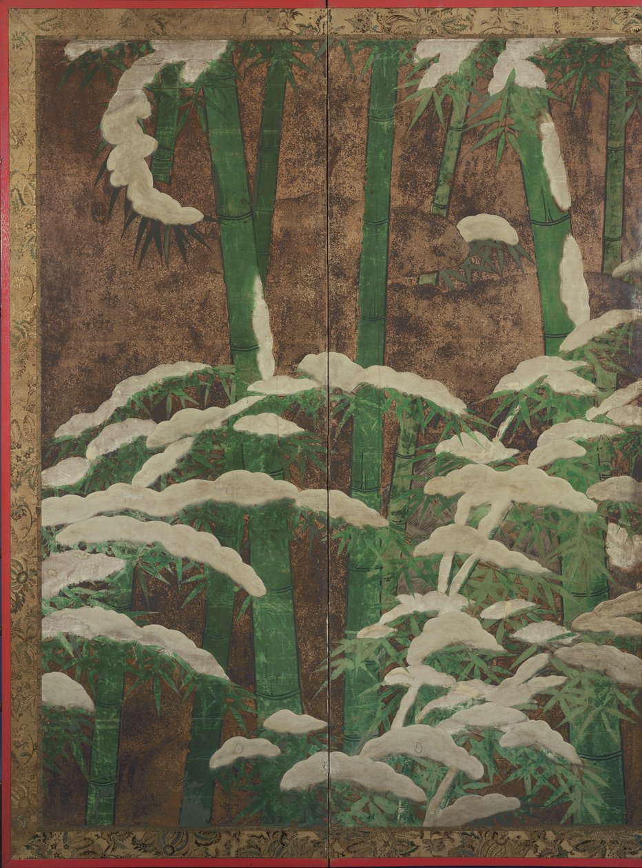 Bamboe in de sneeuw, c.1600 door Mitsuyoshi Tosa