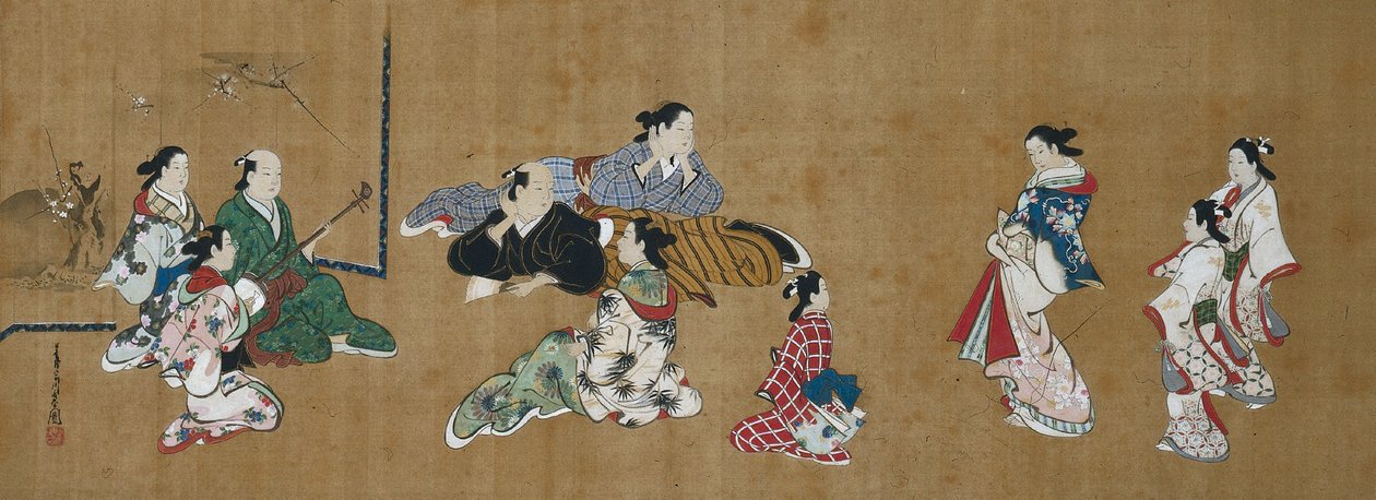 Entertainment scène door Miyagawa Chōshun