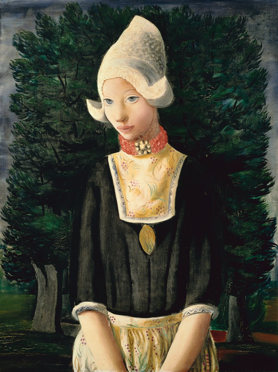 Hollandse vrouw (olieverf op doek) door Moise Kisling