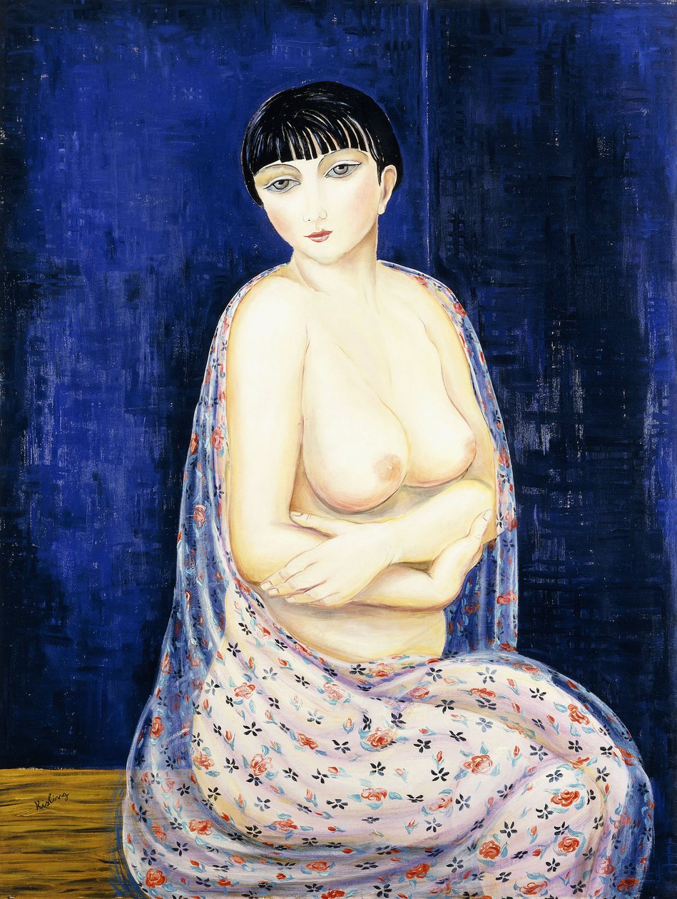 Kiki van Montparnasse, ca. 1926 (olieverf op doek) door Moise Kisling