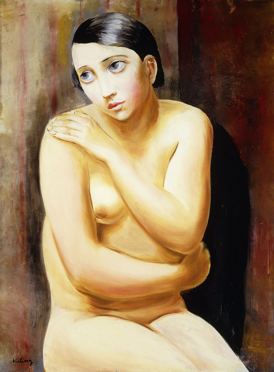 Naakte vrouw zittend; Femme Nue Assise door Moise Kisling