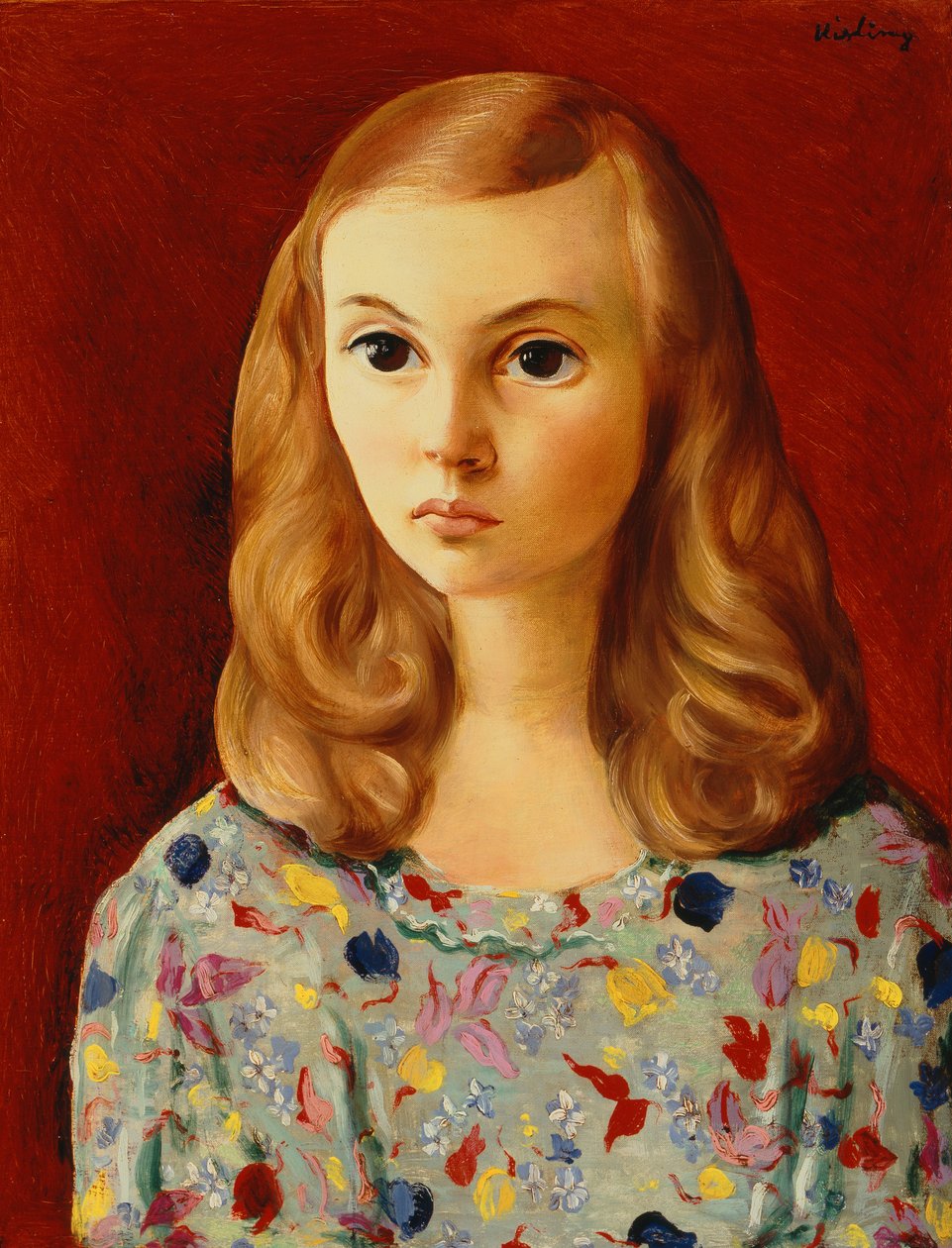 Portret van een vrouw door Moise Kisling