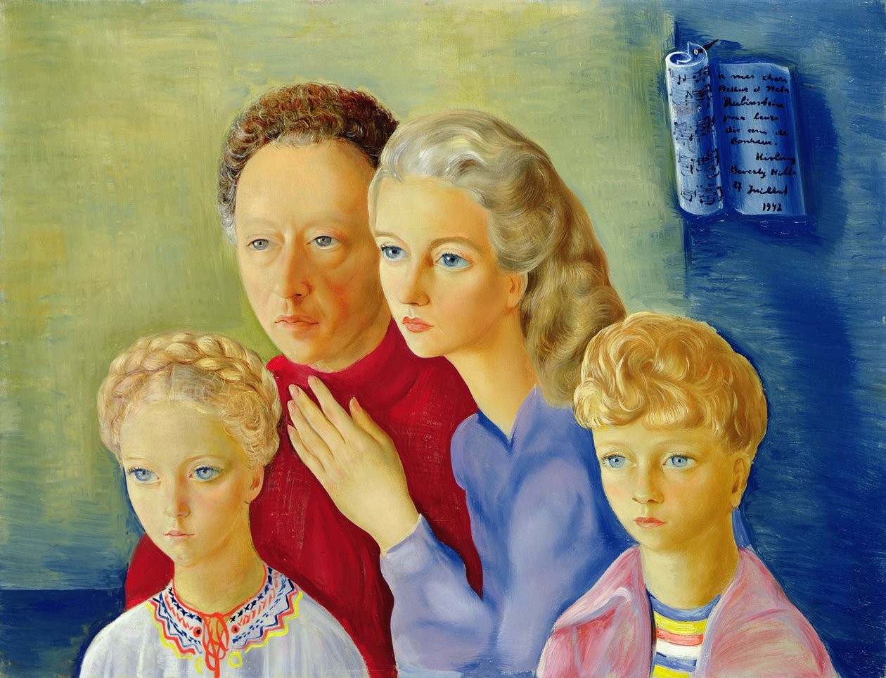 De familie Rubinstein door Moise Kisling