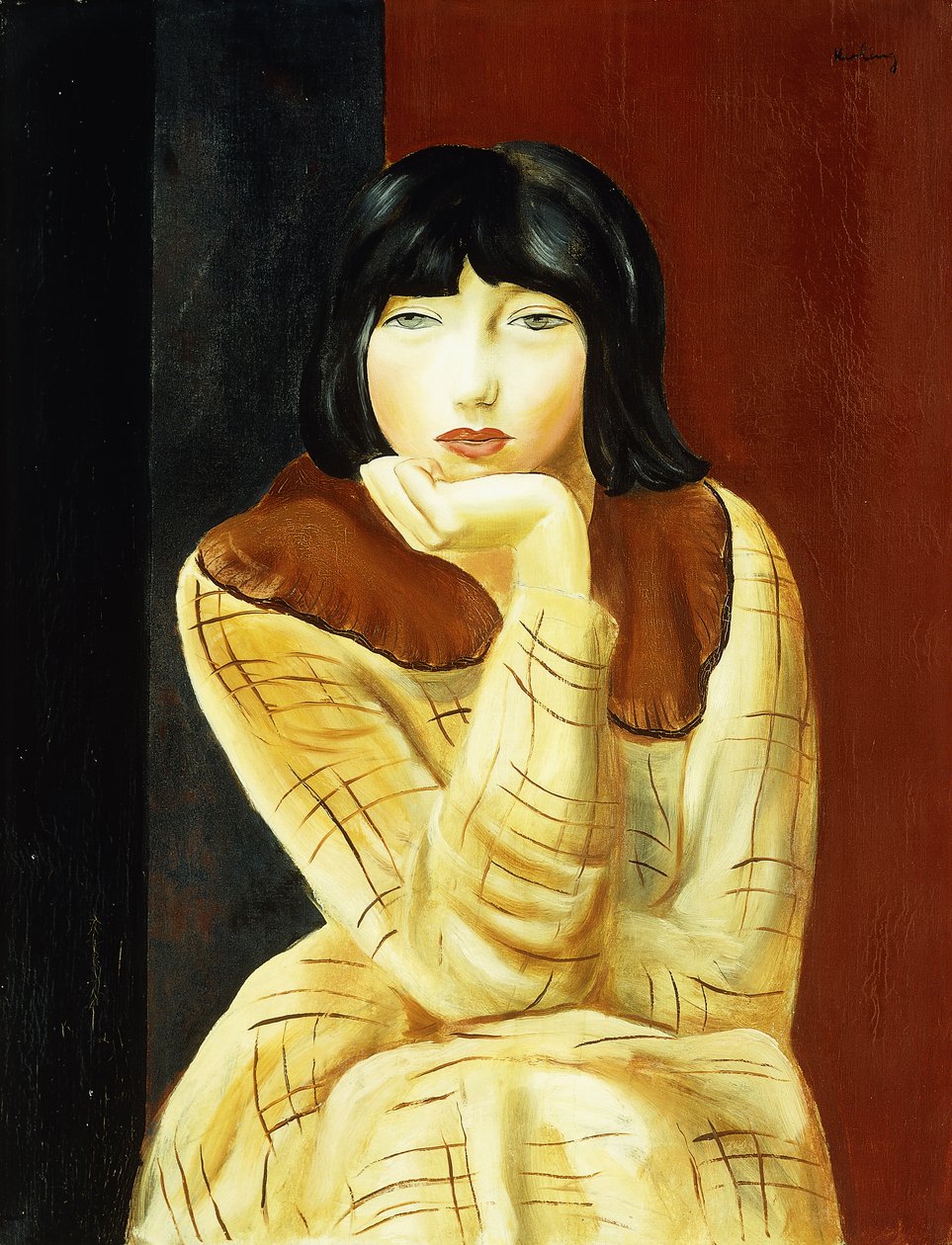 Jonge vrouw zittend; Jeune Femme Assise door Moise Kisling