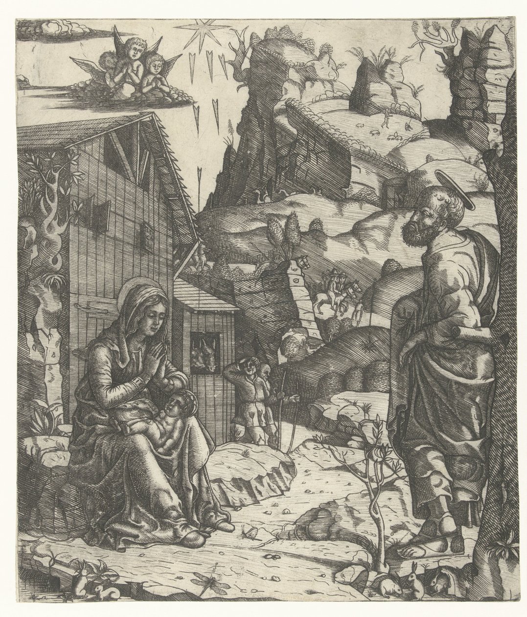 Geboorte van Christus door Monogrammist IICA