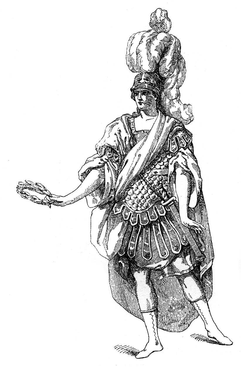 Kostuum uit het Franse theater, 1885 door Moreau