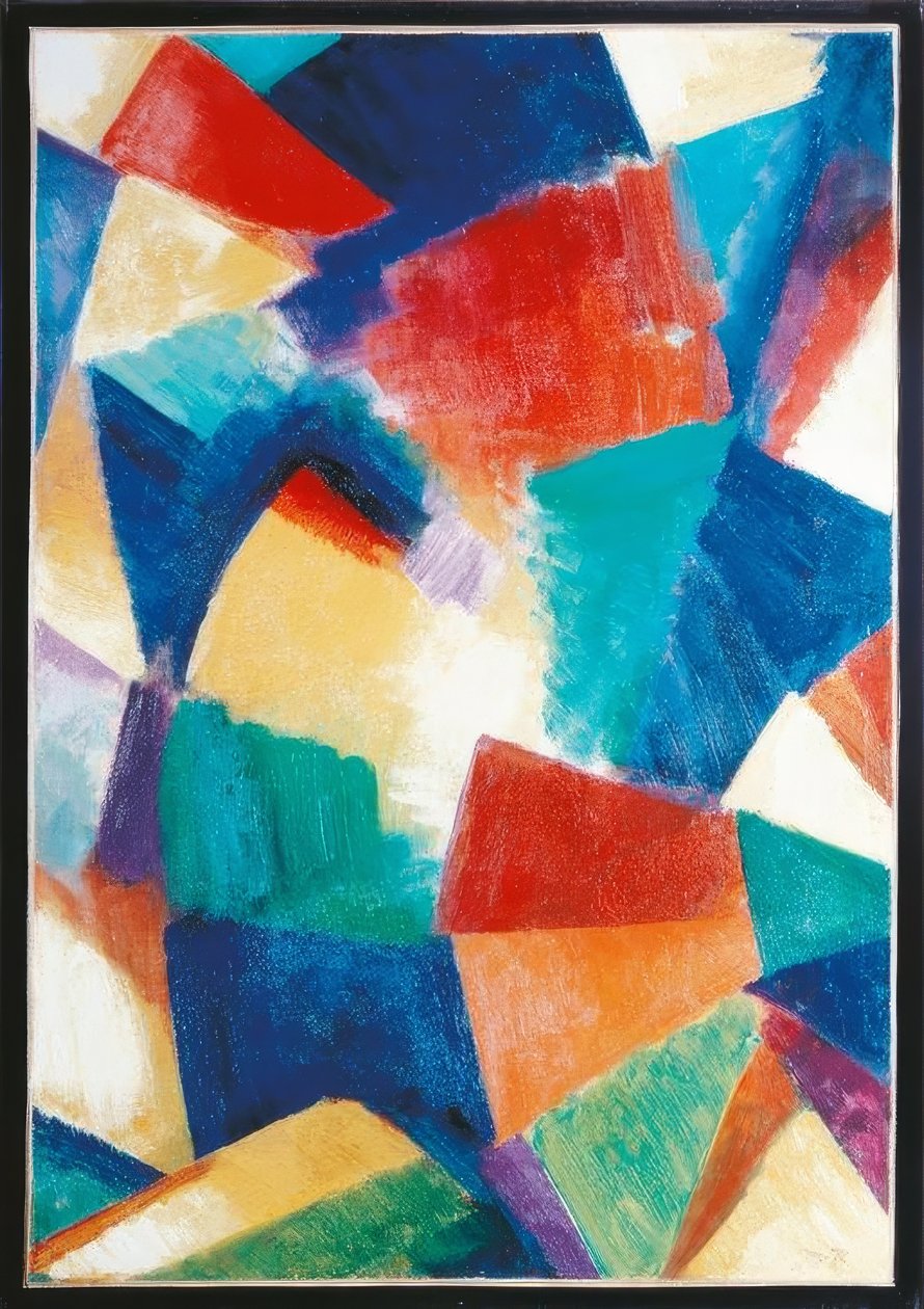Synchromie in blauwviolet. Studie door Morgan Russell