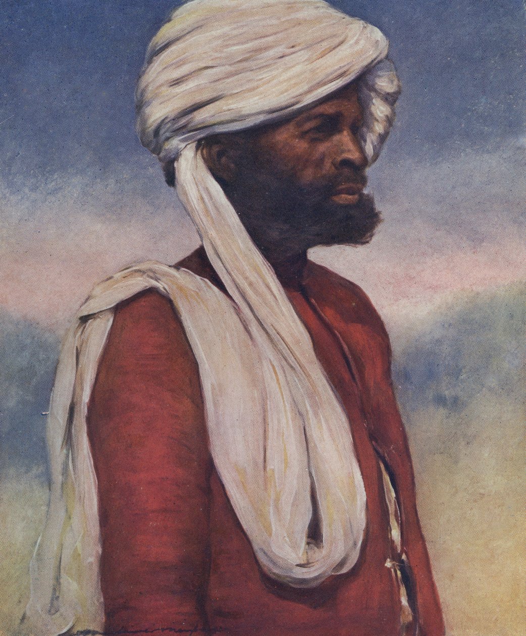 Indiase soldaat - begin 20e eeuw door Mortimer Ludington Menpes