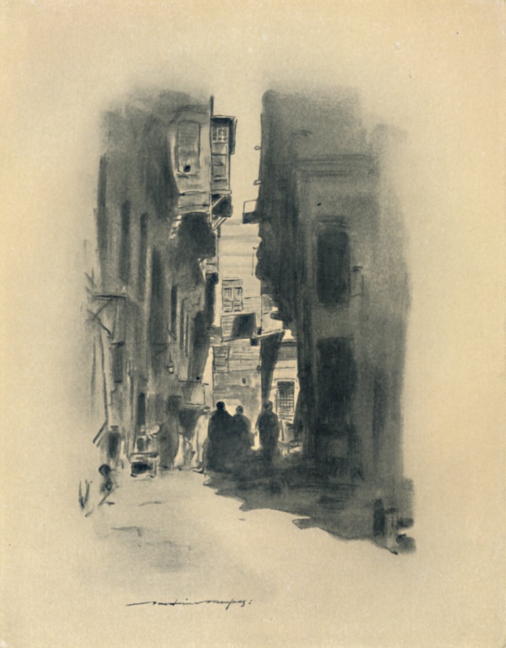 Een Straat in Caïro, 1903 door Mortimer L Menpes