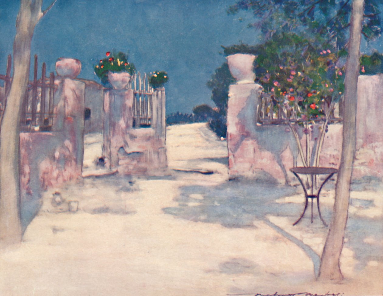 Een tuin, Athene, 1903 door Mortimer L Menpes