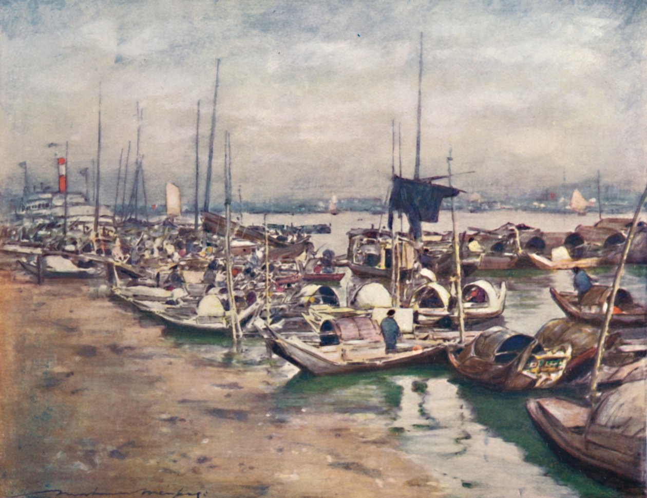 Een Rivierscène door Mortimer L Menpes