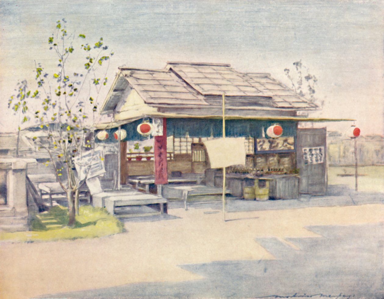 Een Theehuis, 1903 door Mortimer L Menpes