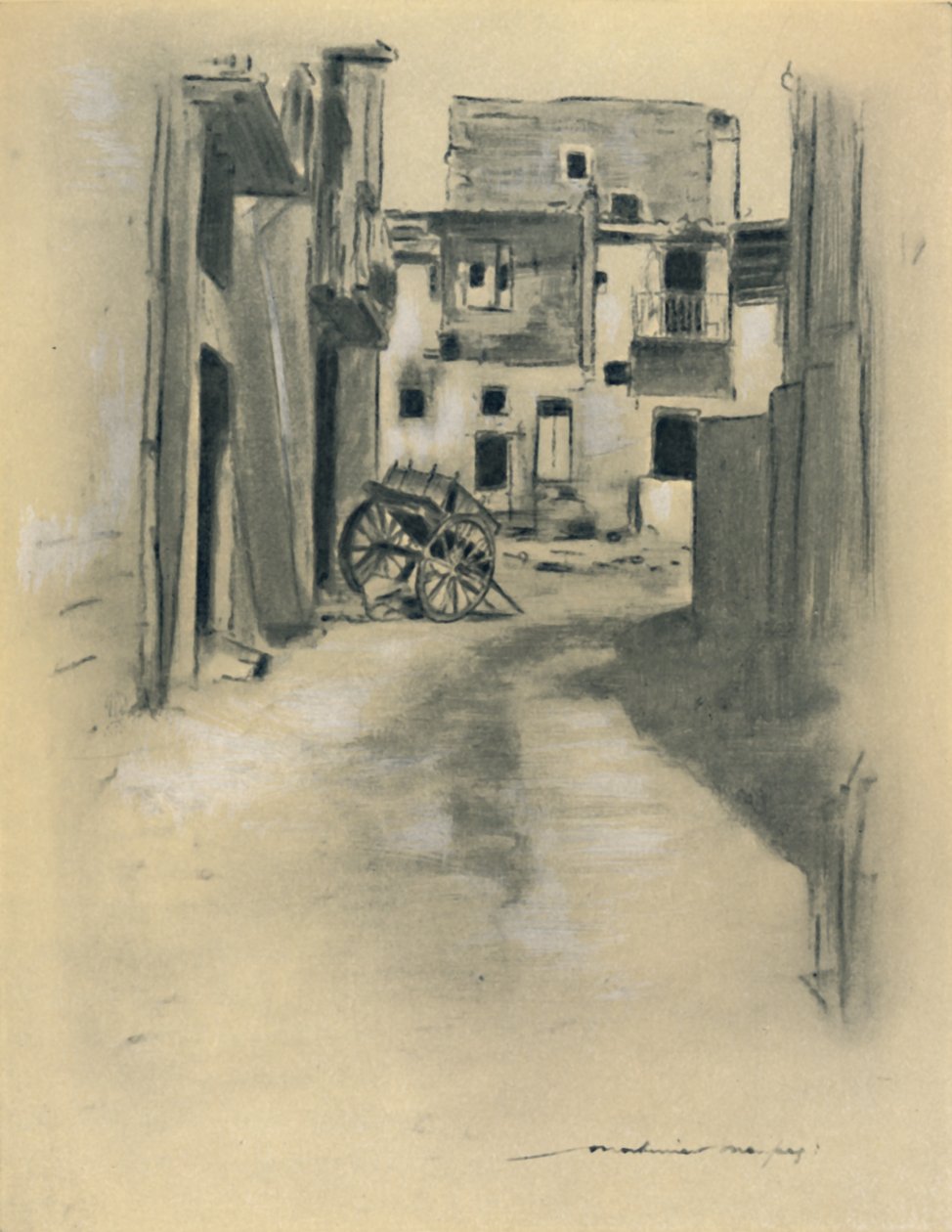 Verlaten huizen, 1903 door Mortimer L Menpes