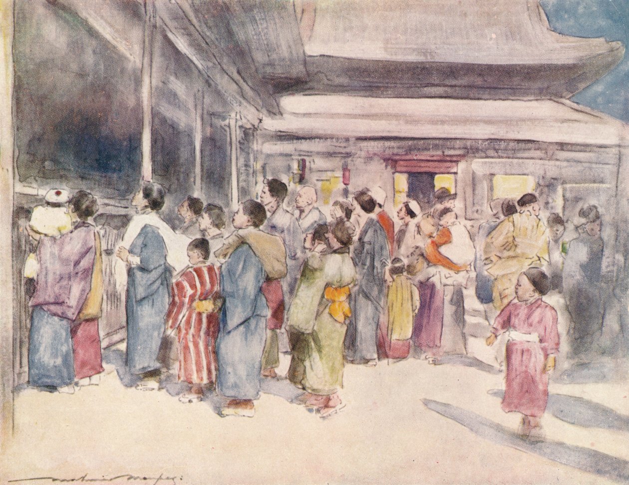Toeschouwers door Mortimer L Menpes