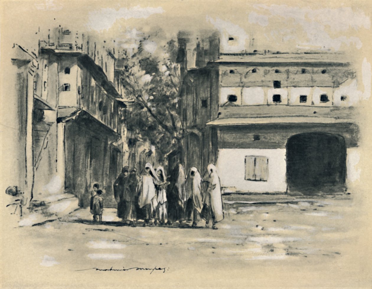 Moslimvrouw, 1903 door Mortimer L Menpes