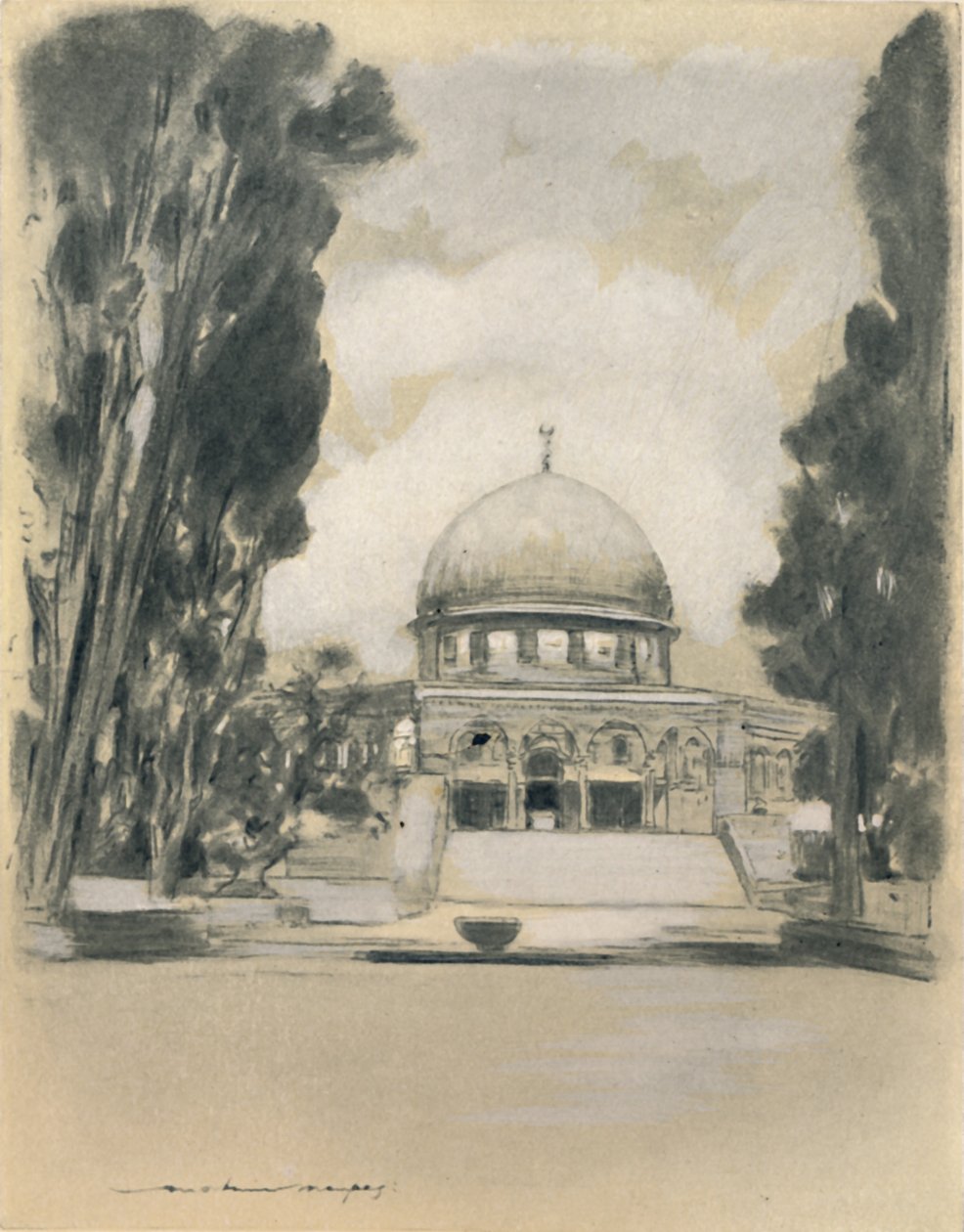 Moskee van Omar, Jeruzalem, 1903 door Mortimer L Menpes