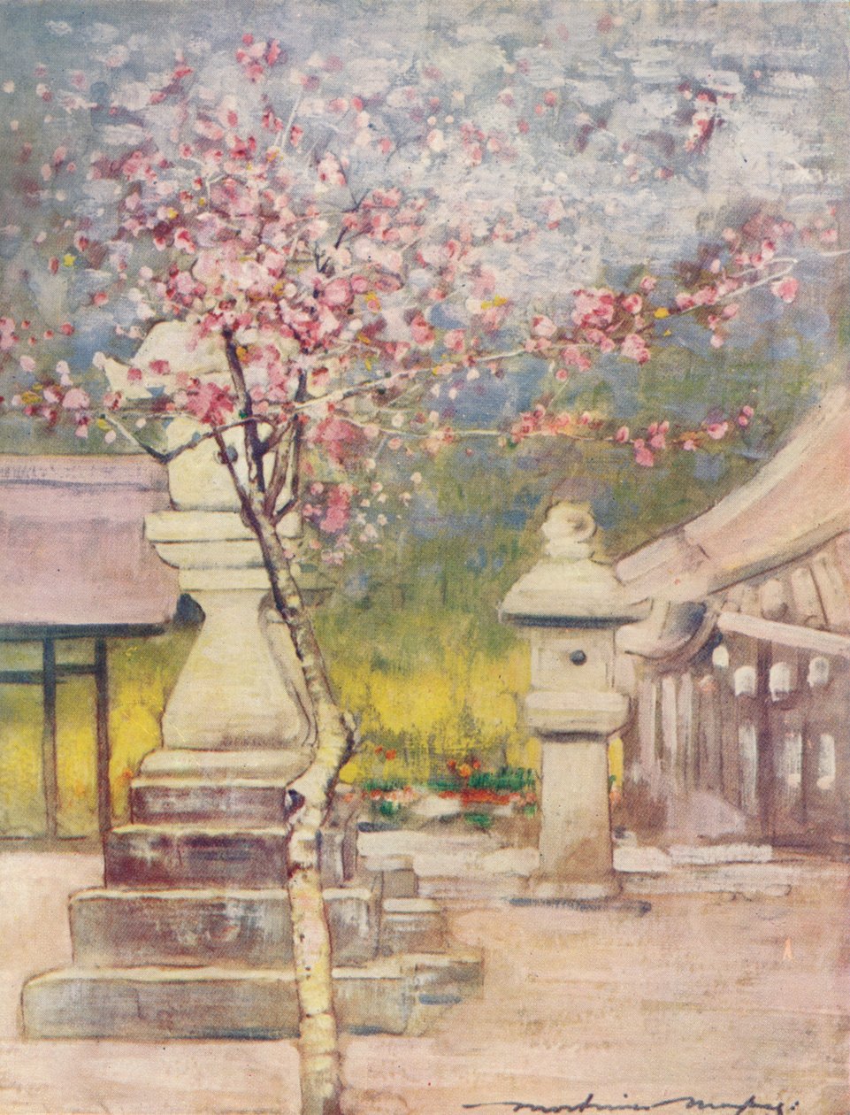 Perzikbloesem, ca. 1887, 1901 door Mortimer L Menpes