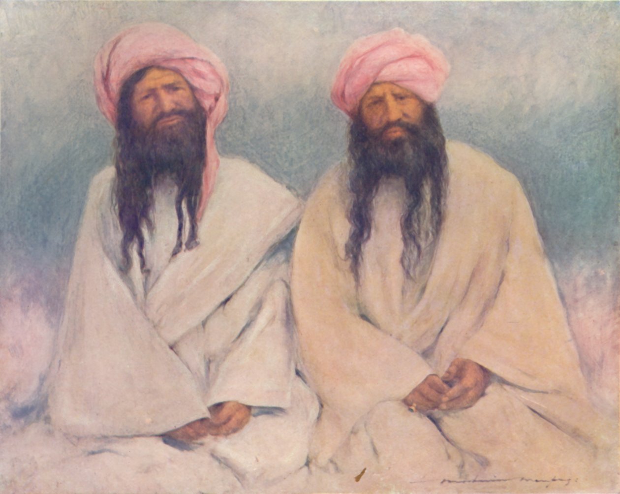 Twee Baluch Hoofden door Mortimer L Menpes