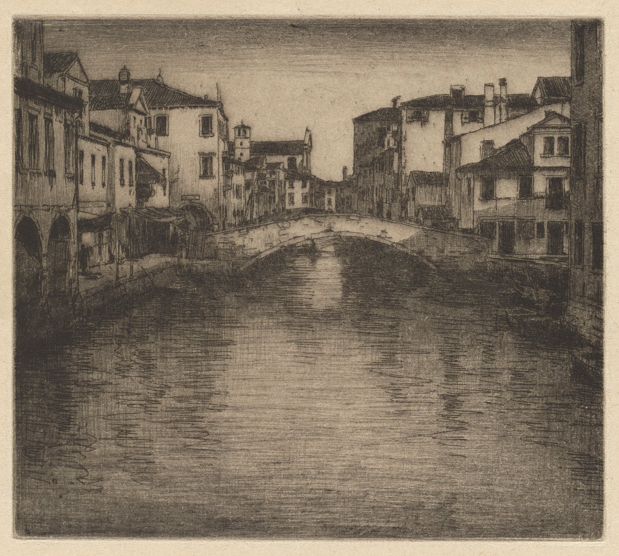 Een Zij Kanaal, Venetië door Mortimer Menpes