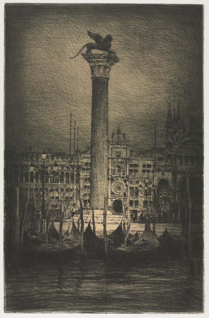 St. Marks Piazza, 1910 door Mortimer Menpes